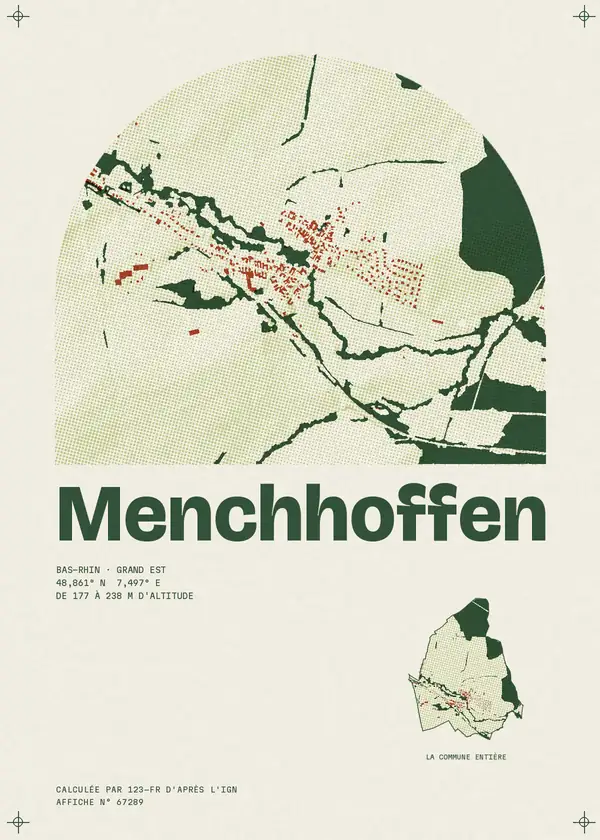 Affiche de Menchhoffen, calculée par 123-fr d'après l'IGN