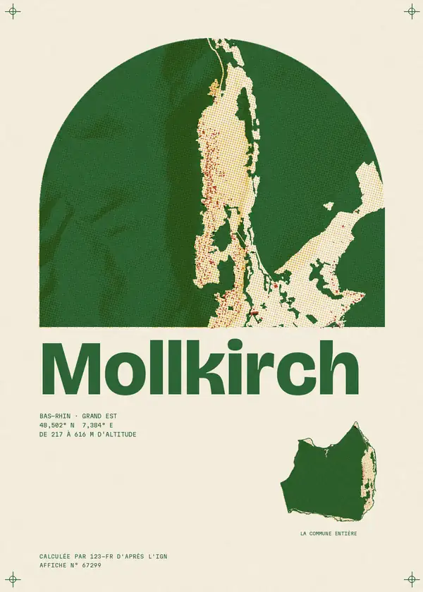 Affiche de Mollkirch, calculée par 123-fr d'après l'IGN