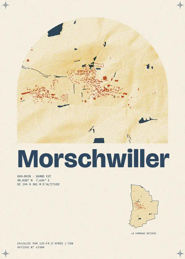 Affiche de Morschwiller, calculée par 123-fr d'après l'IGN