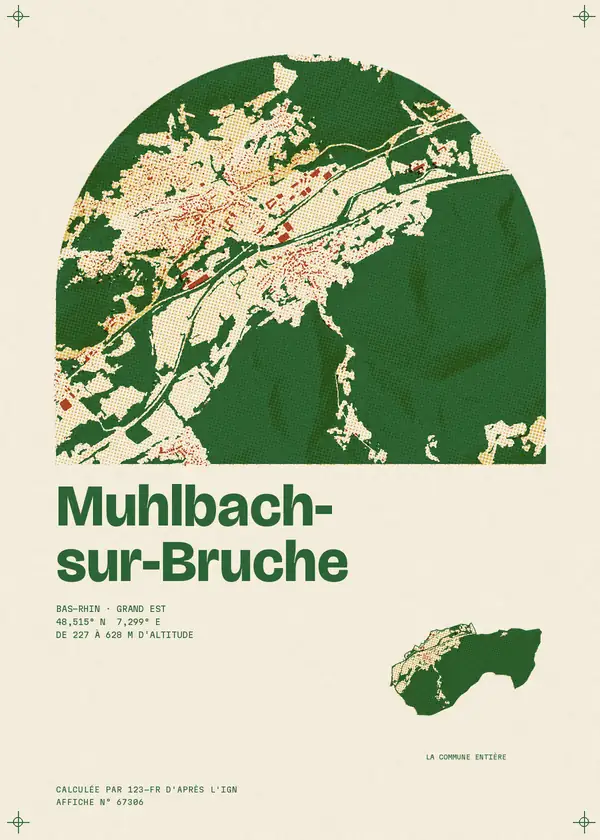 Affiche de Muhlbach-sur-Bruche, calculée par 123-fr d'après l'IGN