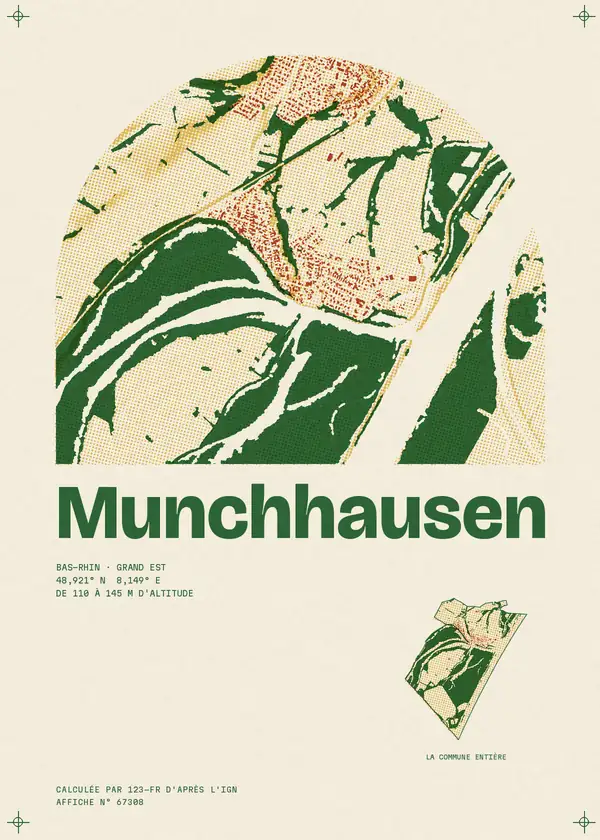 Affiche de Munchhausen, calculée par 123-fr d'après l'IGN