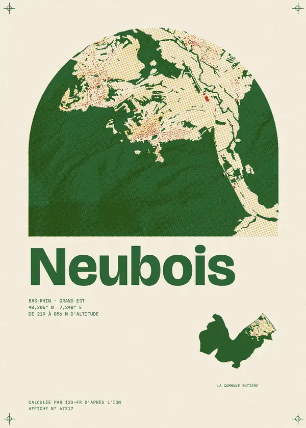 Affiche de Neubois, calculée par 123-fr d'après l'IGN