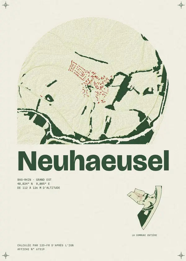 Affiche de Neuhaeusel, calculée par 123-fr d'après l'IGN