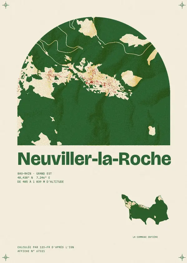 Affiche de Neuviller-la-Roche, calculée par 123-fr d'après l'IGN