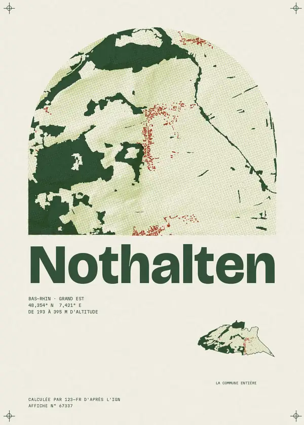 Affiche de Nothalten, calculée par 123-fr d'après l'IGN