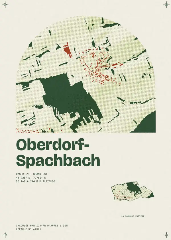 Affiche de Oberdorf-Spachbach, calculée par 123-fr d'après l'IGN