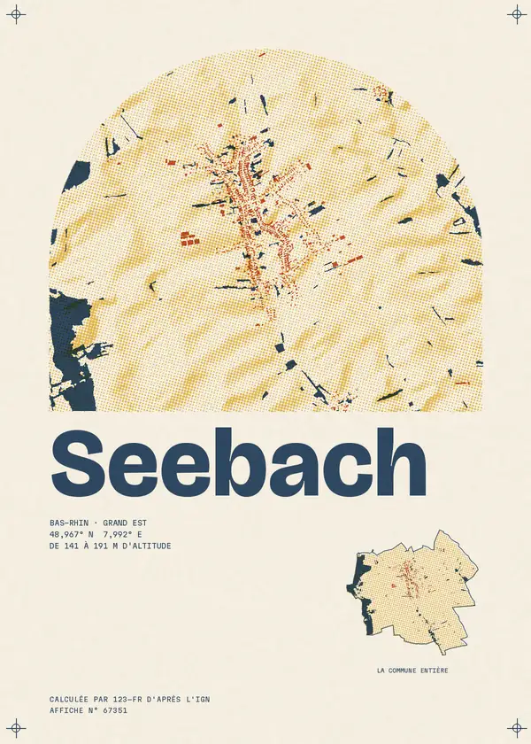 Affiche de Seebach, calculée par 123-fr d'après l'IGN