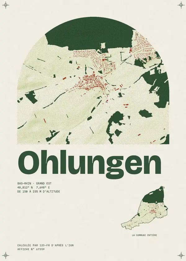 Affiche de Ohlungen, calculée par 123-fr d'après l'IGN