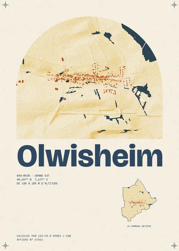 Affiche de Olwisheim, calculée par 123-fr d'après l'IGN