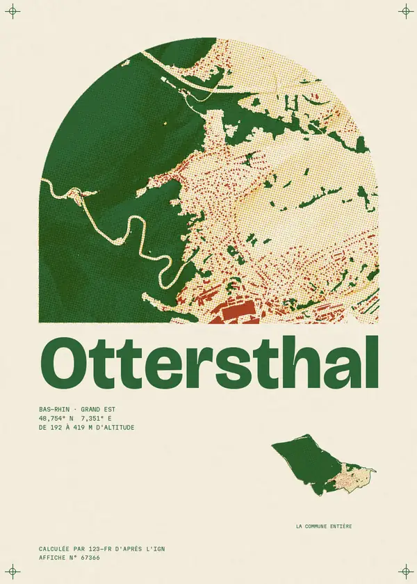 Affiche de Ottersthal, calculée par 123-fr d'après l'IGN