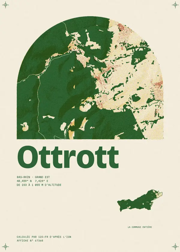 Affiche de Ottrott, calculée par 123-fr d'après l'IGN
