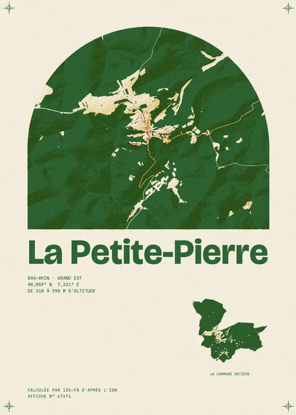 Affiche de La Petite-Pierre, calculée par 123-fr d'après l'IGN