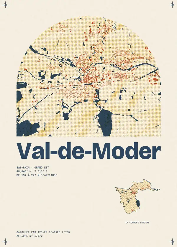 Affiche de Val-de-Moder, calculée par 123-fr d'après l'IGN