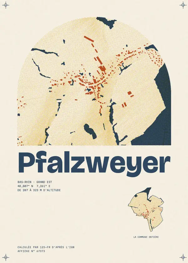 Affiche de Pfalzweyer, calculée par 123-fr d'après l'IGN