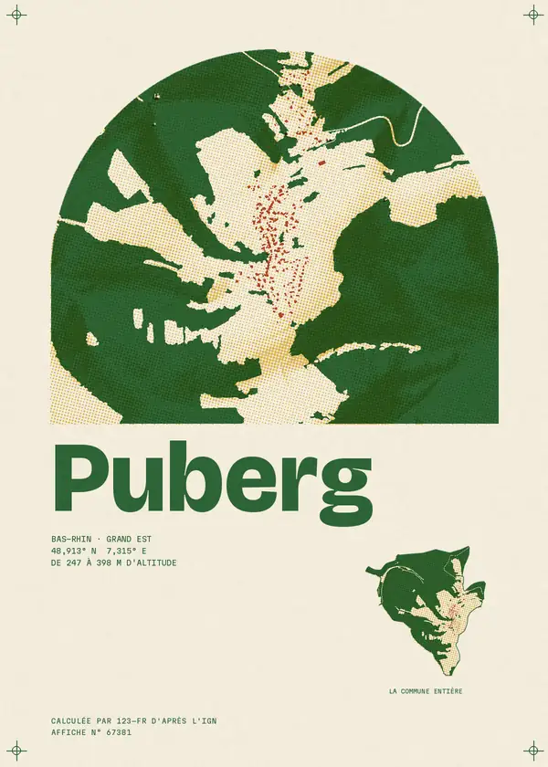 Affiche de Puberg, calculée par 123-fr d'après l'IGN