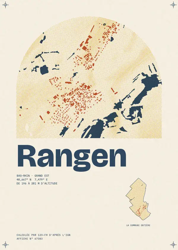 Affiche de Rangen, calculée par 123-fr d'après l'IGN