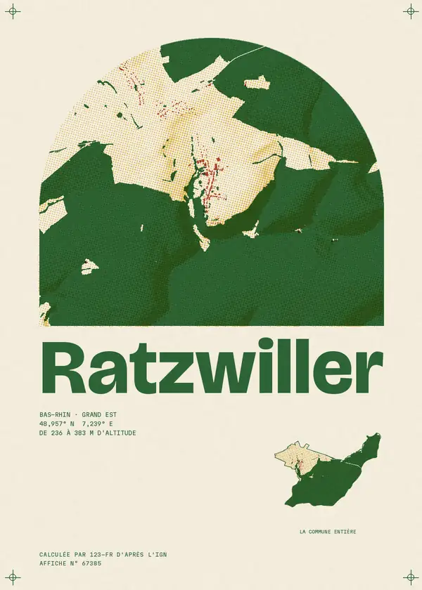 Affiche de Ratzwiller, calculée par 123-fr d'après l'IGN