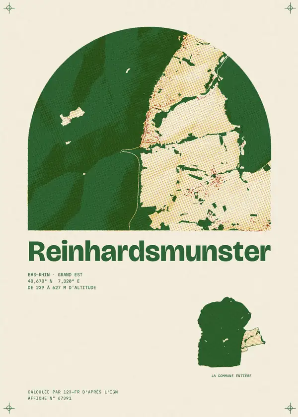 Affiche de Reinhardsmunster, calculée par 123-fr d'après l'IGN