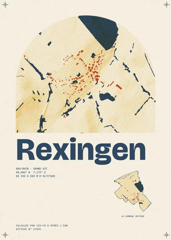 Affiche de Rexingen, calculée par 123-fr d'après l'IGN