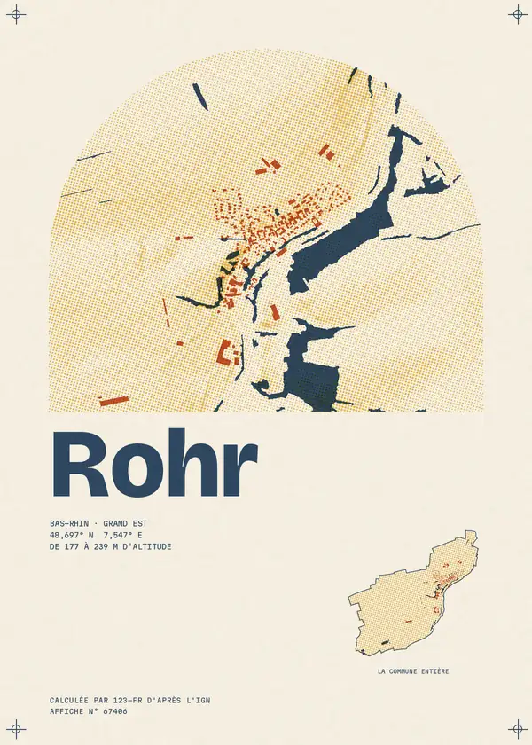 Affiche de Rohr, calculée par 123-fr d'après l'IGN