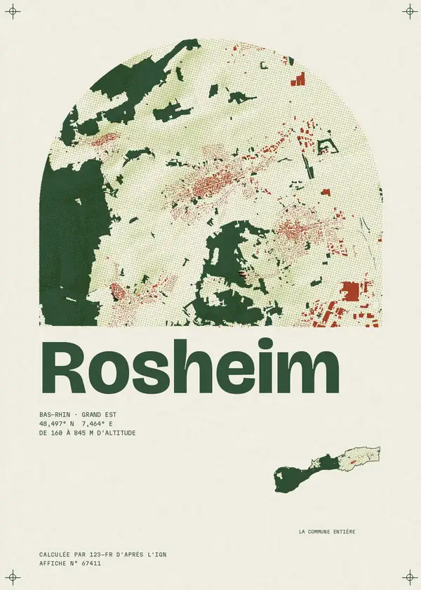 Affiche de Rosheim, calculée par 123-fr d'après l'IGN