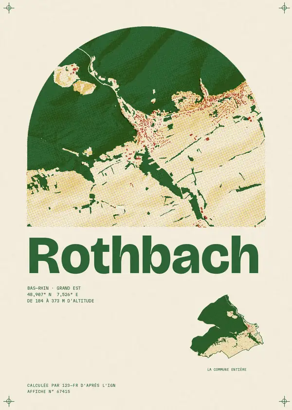 Affiche de Rothbach, calculée par 123-fr d'après l'IGN