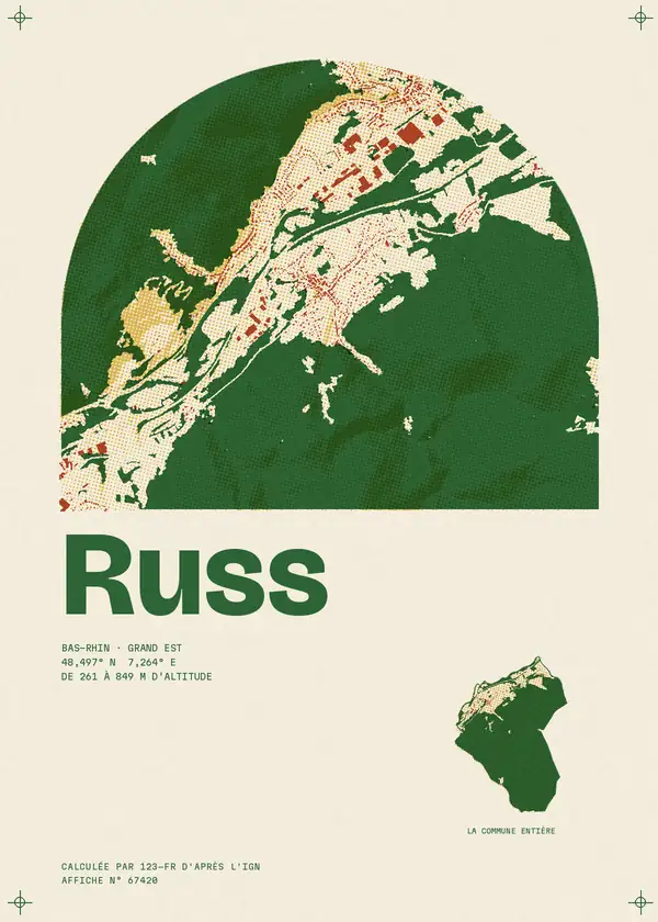 Affiche de Russ, calculée par 123-fr d'après l'IGN