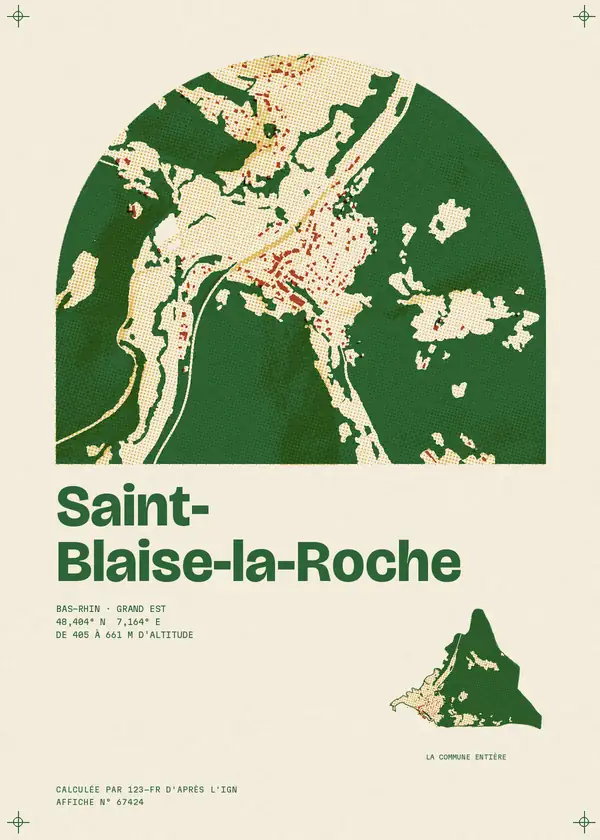 Affiche de Saint-Blaise-la-Roche, calculée par 123-fr d'après l'IGN