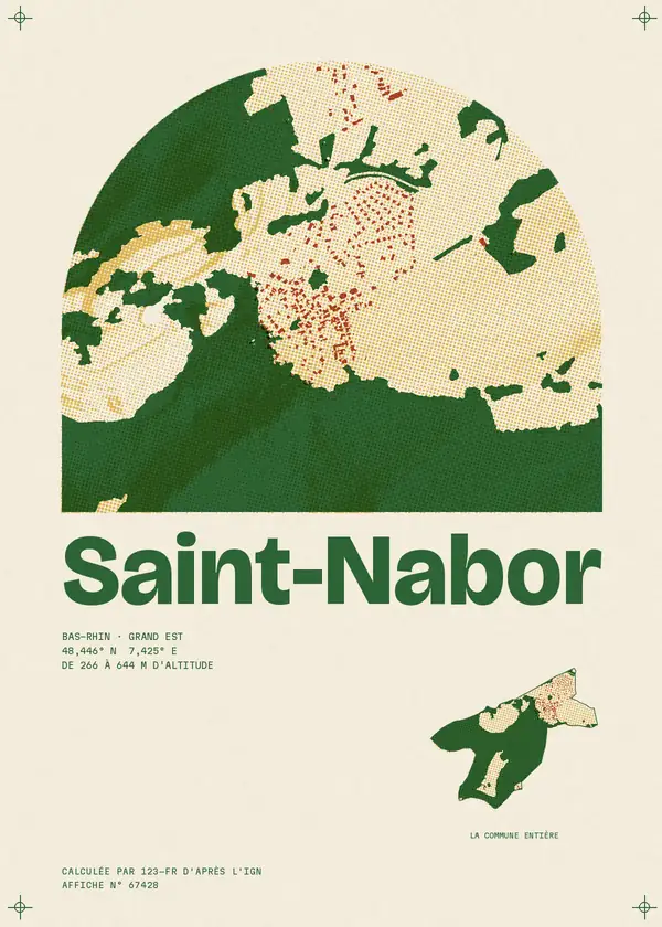 Affiche de Saint-Nabor, calculée par 123-fr d'après l'IGN