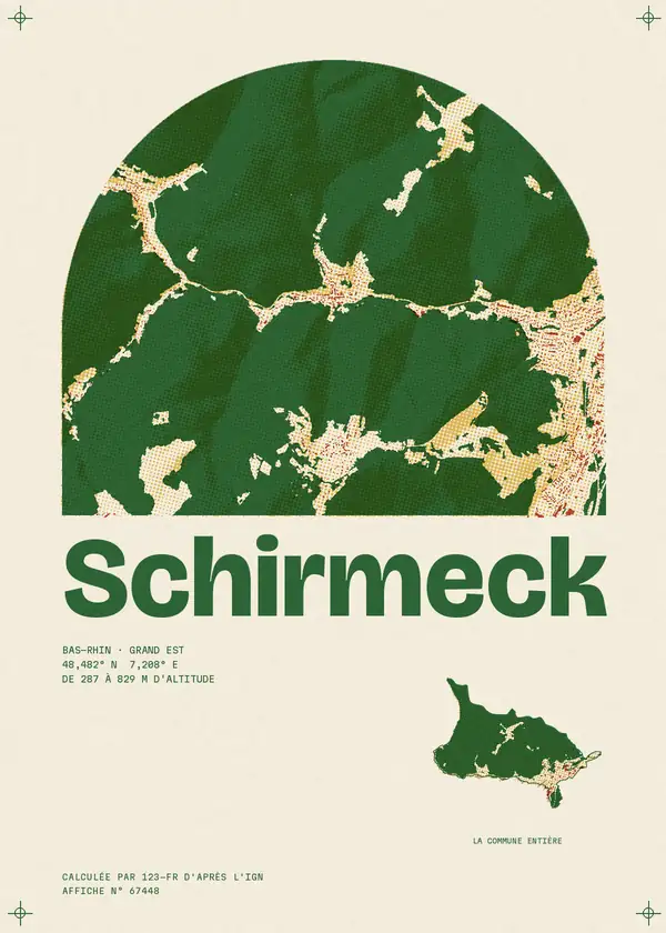Affiche de Schirmeck, calculée par 123-fr d'après l'IGN