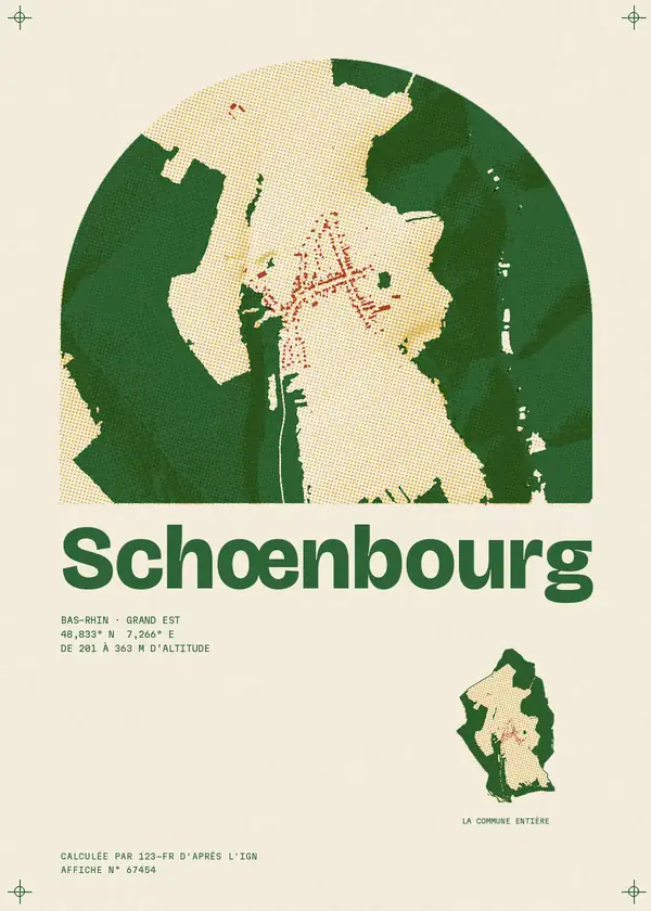 Affiche de Schœnbourg, calculée par 123-fr d'après l'IGN
