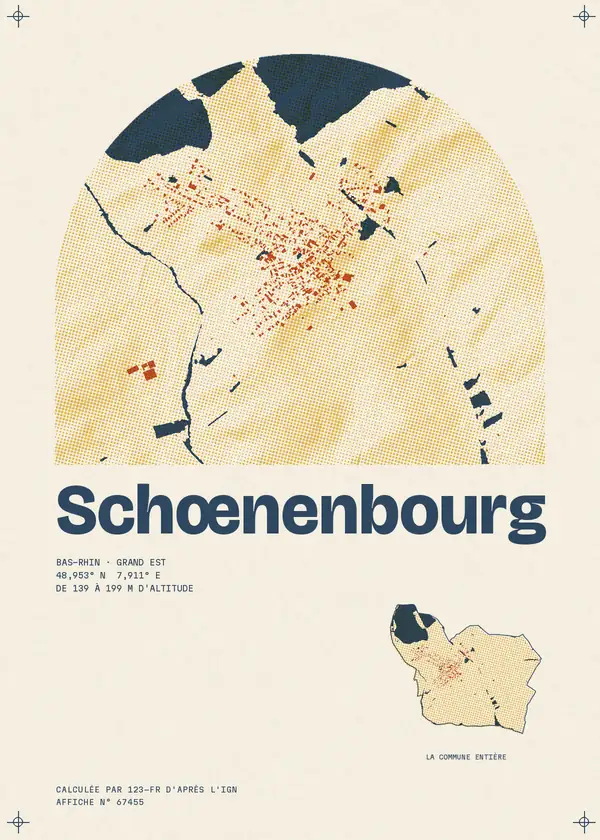 Affiche de Schœnenbourg, calculée par 123-fr d'après l'IGN