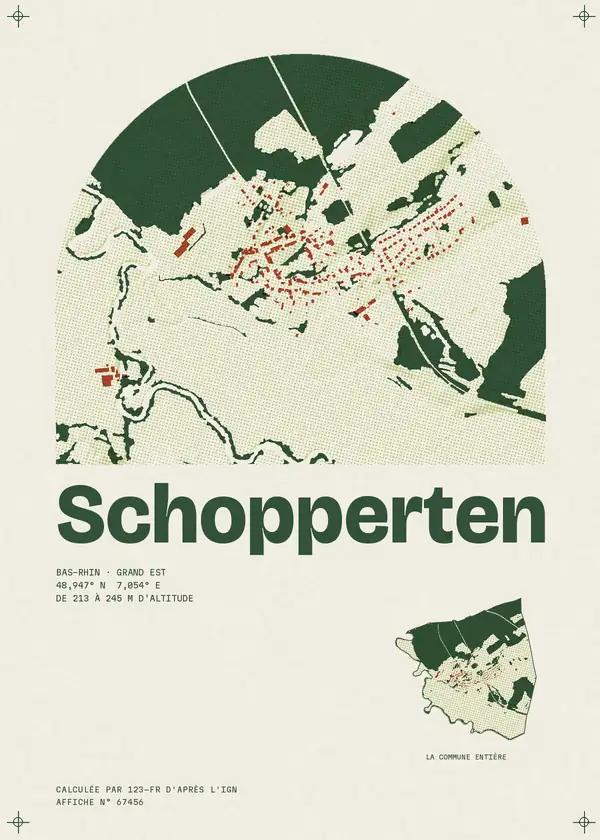 Affiche de Schopperten, calculée par 123-fr d'après l'IGN