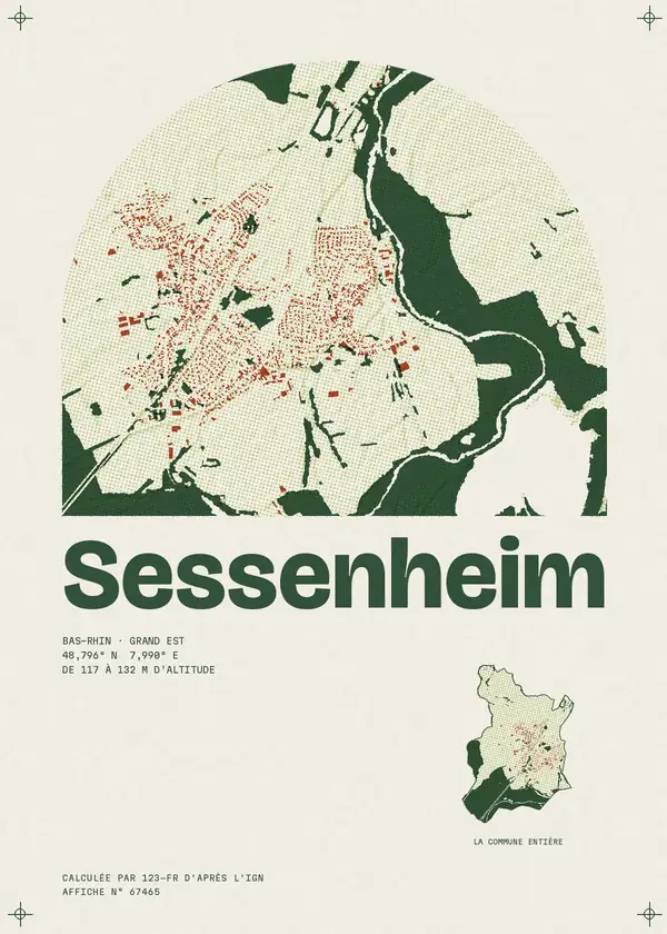 Affiche de Sessenheim, calculée par 123-fr d'après l'IGN