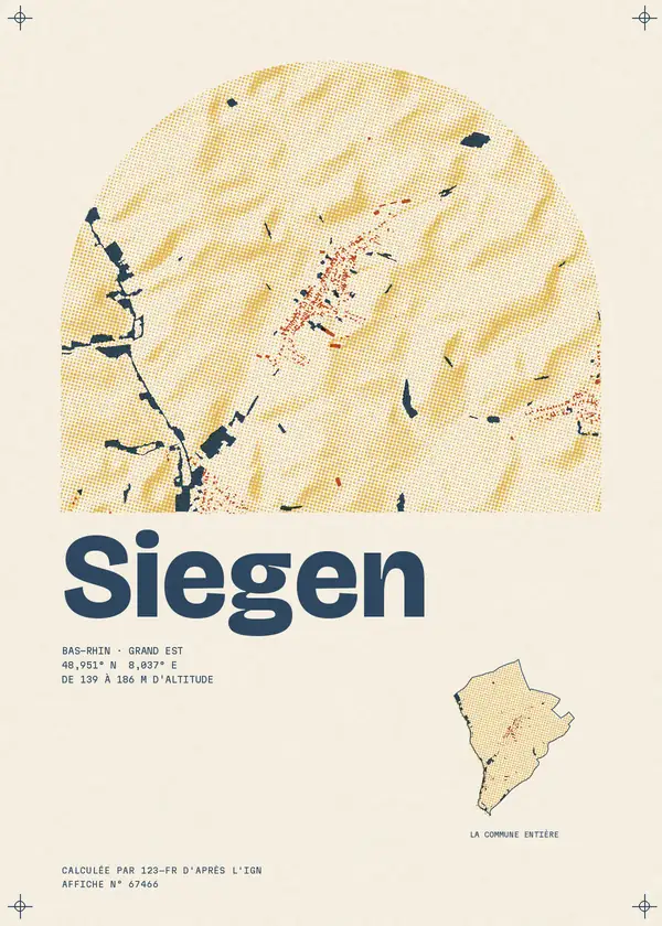 Affiche de Siegen, calculée par 123-fr d'après l'IGN