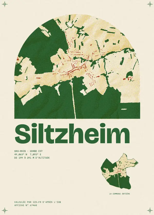 Affiche de Siltzheim, calculée par 123-fr d'après l'IGN