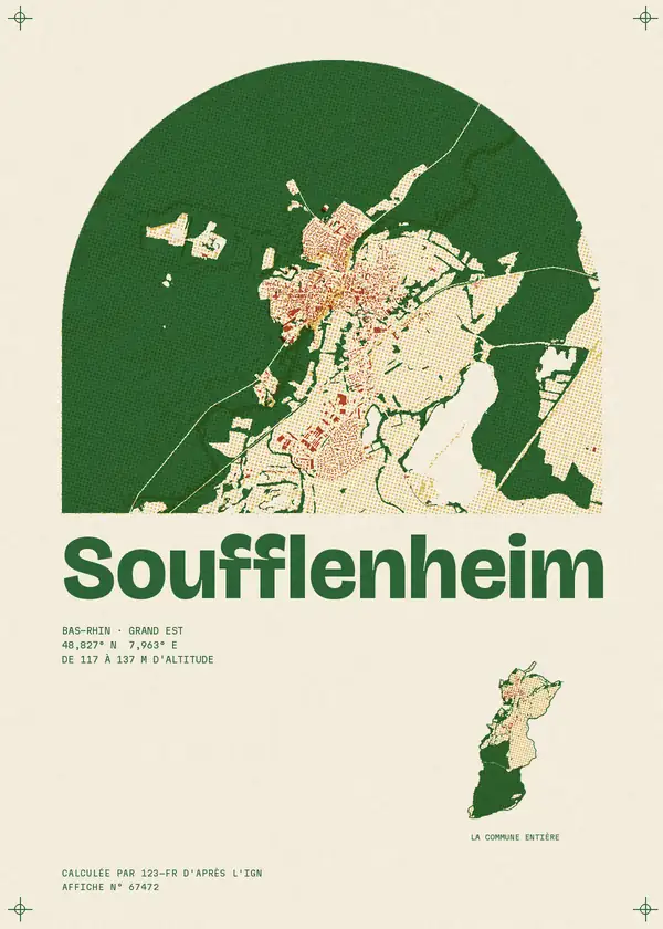 Affiche de Soufflenheim, calculée par 123-fr d'après l'IGN