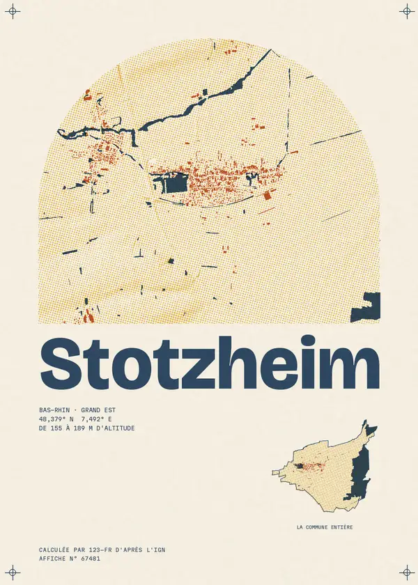 Affiche de Stotzheim, calculée par 123-fr d'après l'IGN