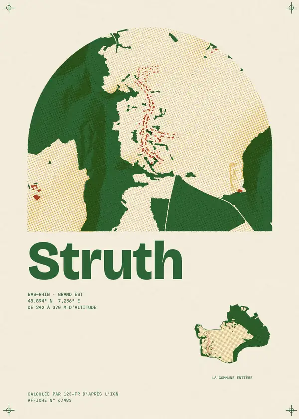 Affiche de Struth, calculée par 123-fr d'après l'IGN