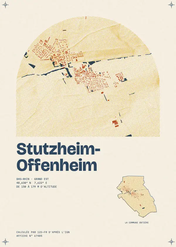 Affiche de Stutzheim-Offenheim, calculée par 123-fr d'après l'IGN