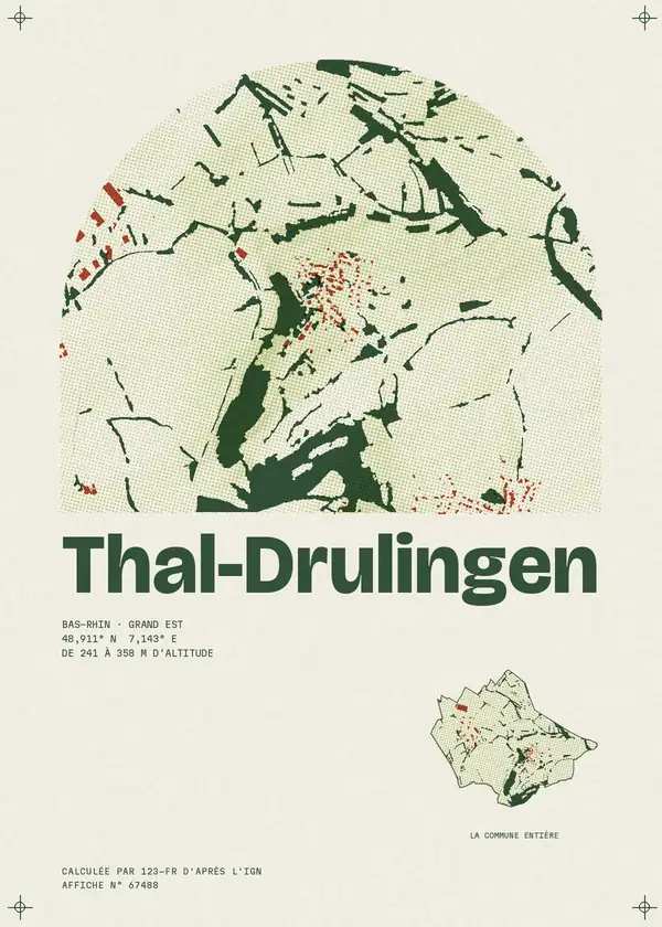 Affiche de Thal-Drulingen, calculée par 123-fr d'après l'IGN