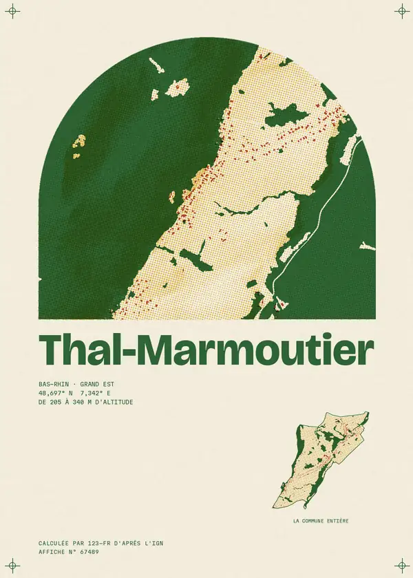 Affiche de Thal-Marmoutier, calculée par 123-fr d'après l'IGN
