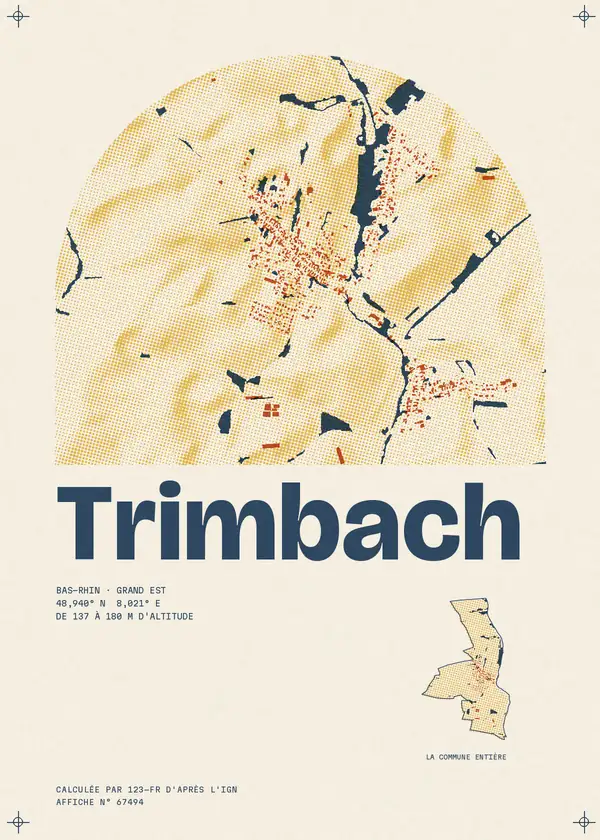 Affiche de Trimbach, calculée par 123-fr d'après l'IGN