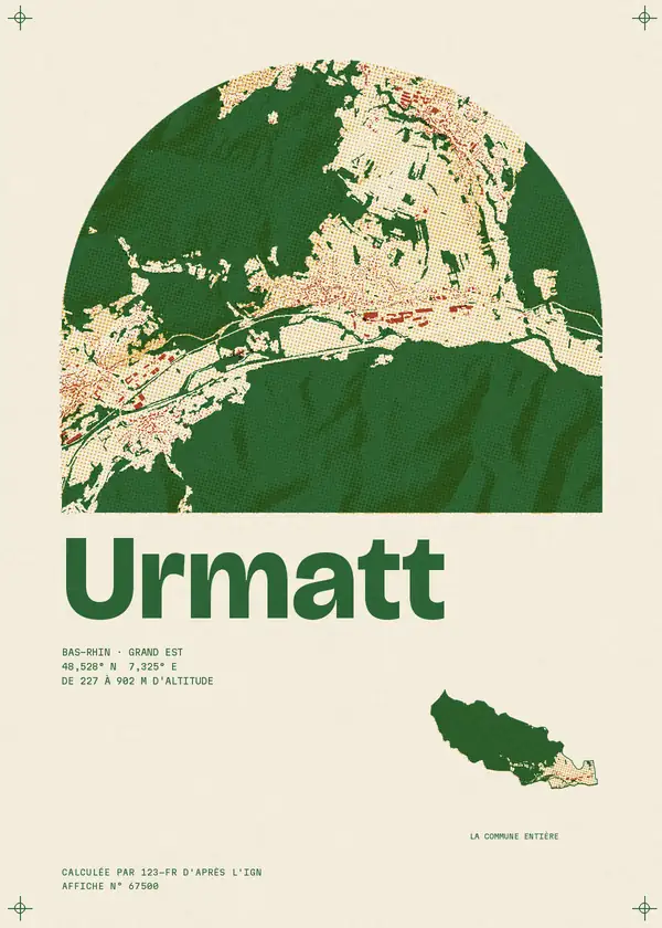 Affiche de Urmatt, calculée par 123-fr d'après l'IGN