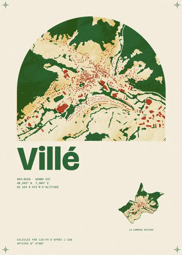 Affiche de Villé, calculée par 123-fr d'après l'IGN