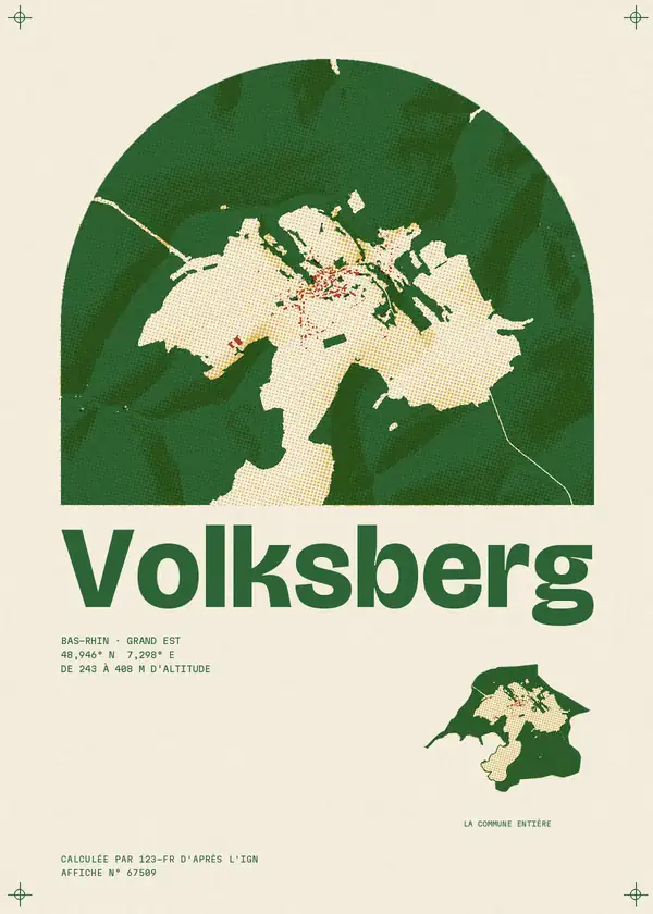 Affiche de Volksberg, calculée par 123-fr d'après l'IGN
