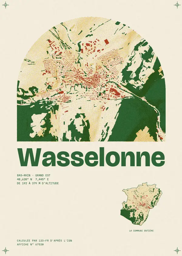 Affiche de Wasselonne, calculée par 123-fr d'après l'IGN