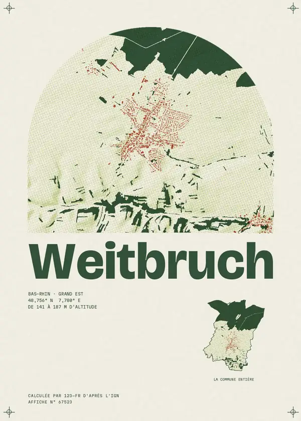 Affiche de Weitbruch, calculée par 123-fr d'après l'IGN