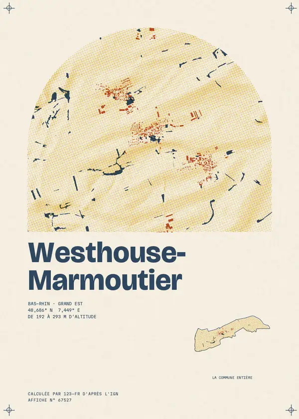 Affiche de Westhouse-Marmoutier, calculée par 123-fr d'après l'IGN