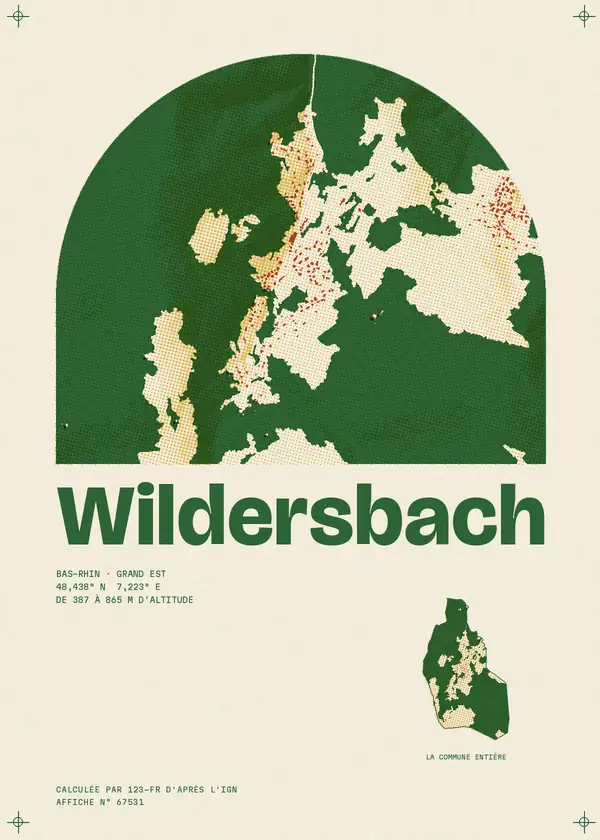 Affiche de Wildersbach, calculée par 123-fr d'après l'IGN